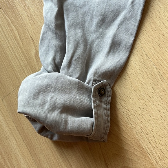 Express Lace-up Long Sleeve Top - Grey - Picture 6 of 8